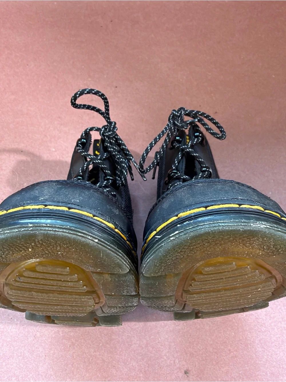 Dr. Martens Combs Tech Black Nylon Boots Kids Size 1